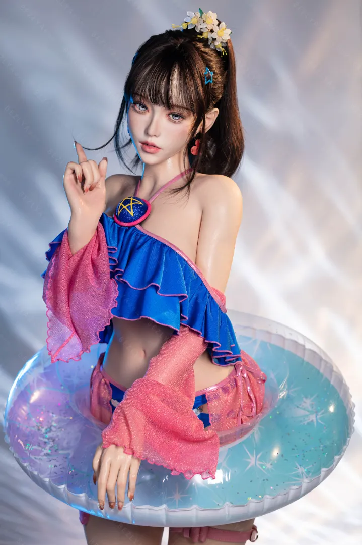 155cm (5ft1) Eカップ 軽量 シリコン ラブドール 可動式顎 ヘッド Nymphaea